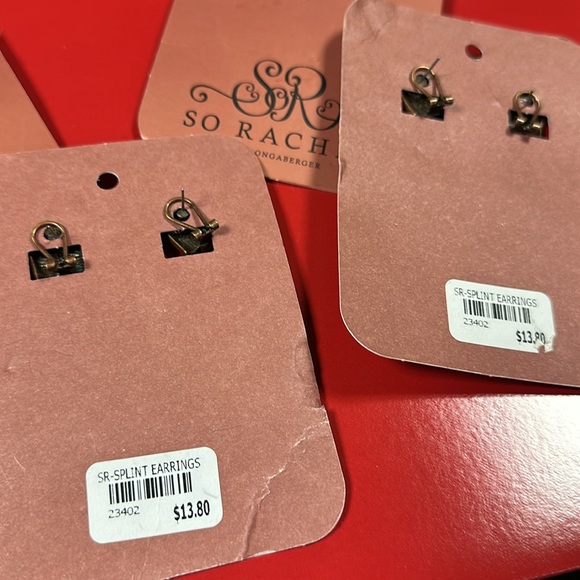 Longaberger So Rachel splint earrings. 4pr available. - Picture 3 of 5